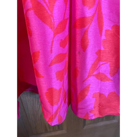 Kate Spade Size 6 Coral & Pink Long Dress with Pockets & Zippered Back - Picture 7 of 11